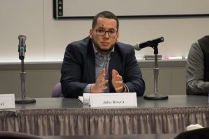 Julio Rivera at Muslim Law Student Association panel for Chicago-Kent Diversity Week 2017