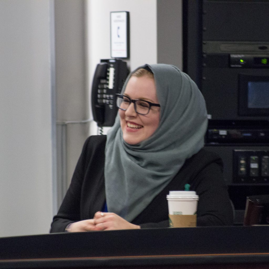 Caitlyn Ajax served as moderator for the Q&A panel