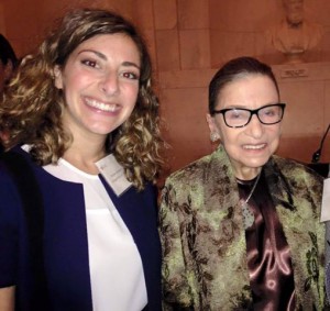 Hanna Kaufman with Justice Ruth Bader Ginsburg