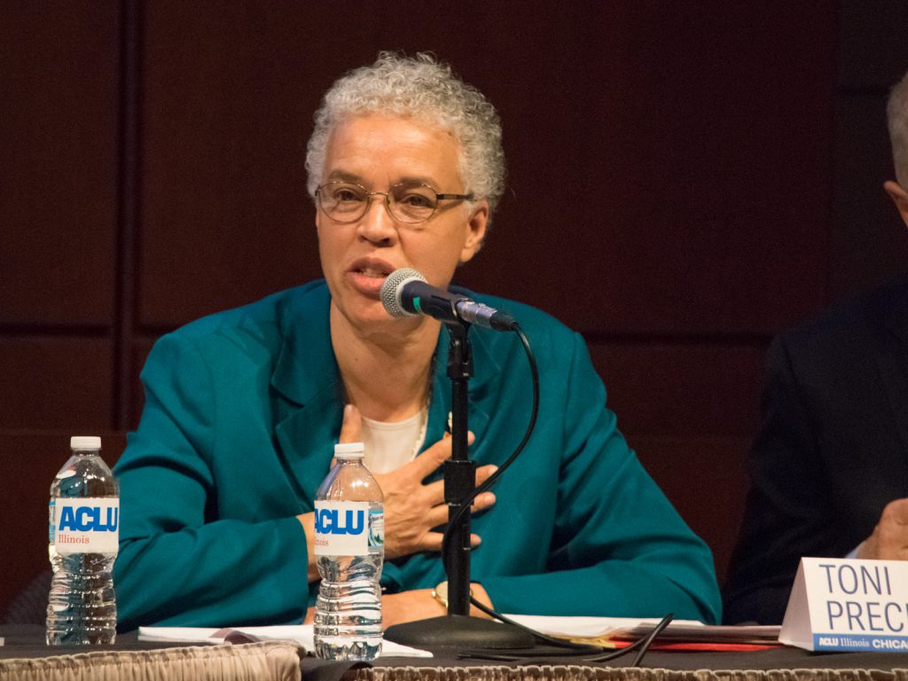 Toni Preckwinkle at ACLU-IL Mayoral Forum