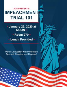 Impeachment Trial 101 flyer