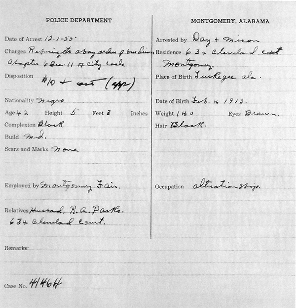 Rosa Parks Police Report, Page. 2.