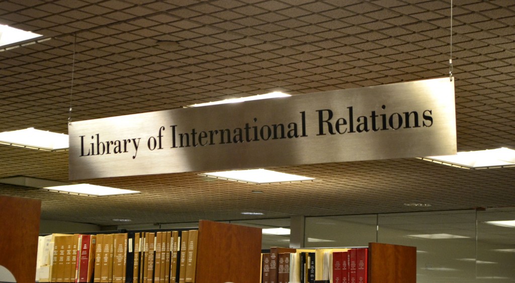 Library of International Relations Sign