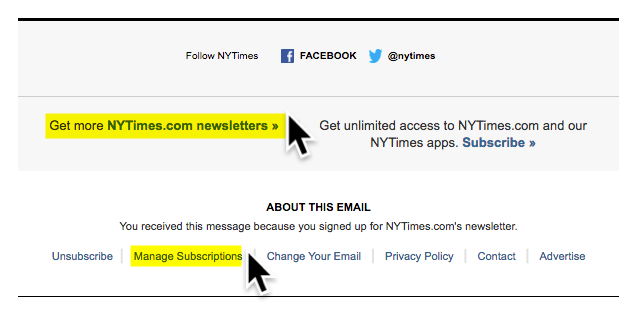 Newsletters - The New York Times