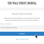 Wall Street Journal Request Password Reset