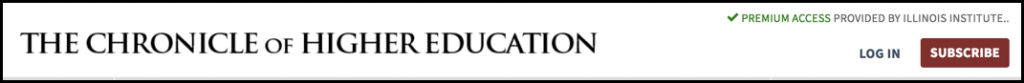 Chronicle of Higher Education Logo Spring 2018