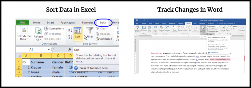 Examples of Procertas tutorials